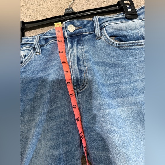 Vervet Blue High Rise Distressed Raw Hem Skinny Ankle Denim Jeans 29 MRSP $64 - Picture 10 of 11